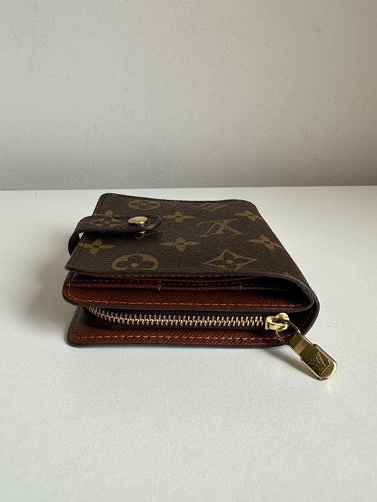 Louis Vuitton Monogram Canvas Zip Compact Wallet