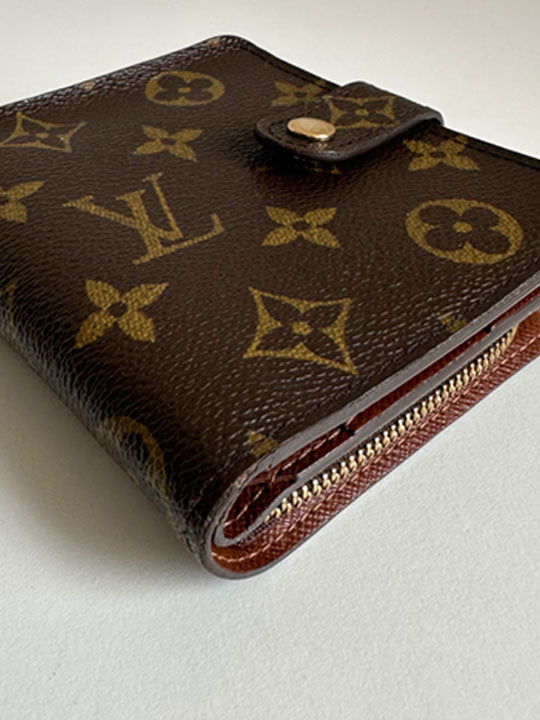 Louis Vuitton Monogram Canvas Zip Compact Wallet