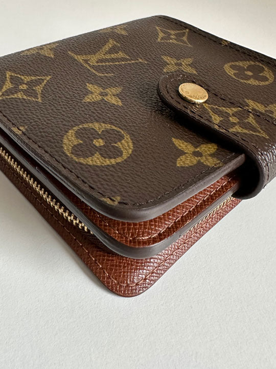 Louis Vuitton Monogram Canvas Zip Compact Wallet