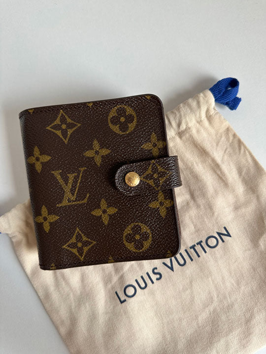 Louis Vuitton Monogram Canvas Zip Compact Wallet