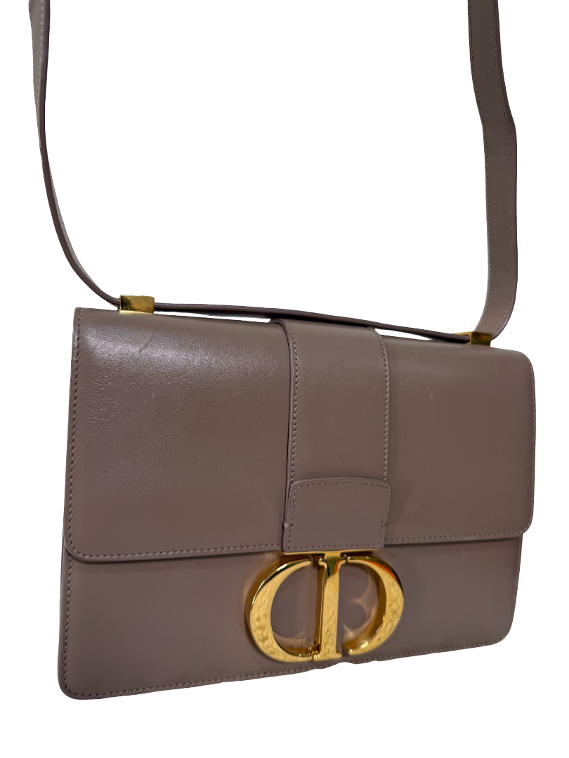 Christian Dior 30 Montaigne Beige Smooth Calfskin Leather Bag