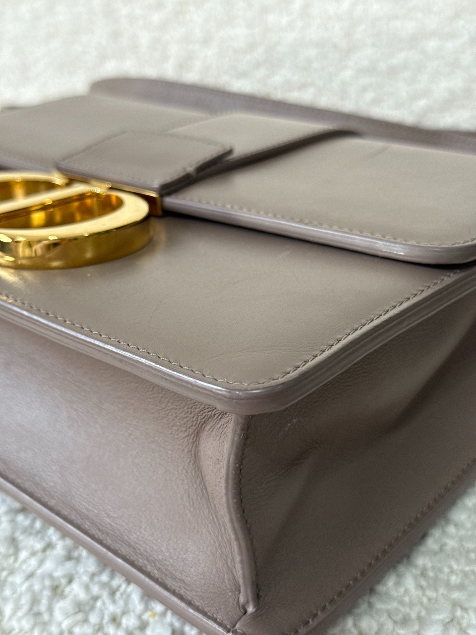 Christian Dior 30 Montaigne Beige Smooth Calfskin Leather Bag