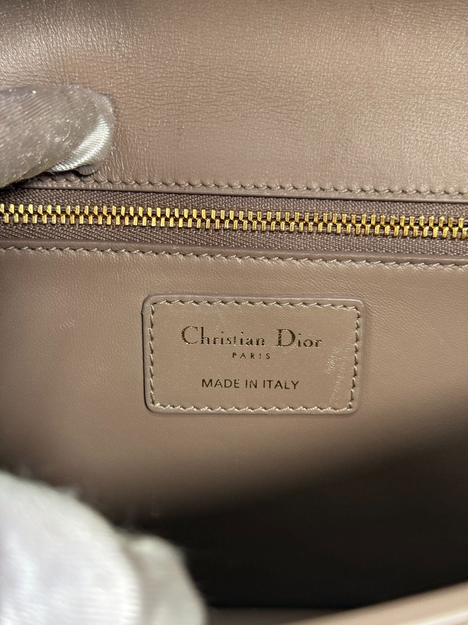 Christian Dior 30 Montaigne Beige Smooth Calfskin Leather Bag