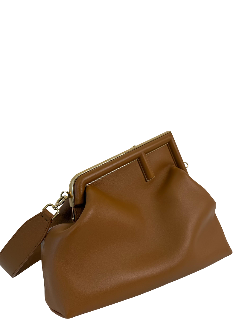 Fendi First Small Shiny Nappa Caramel