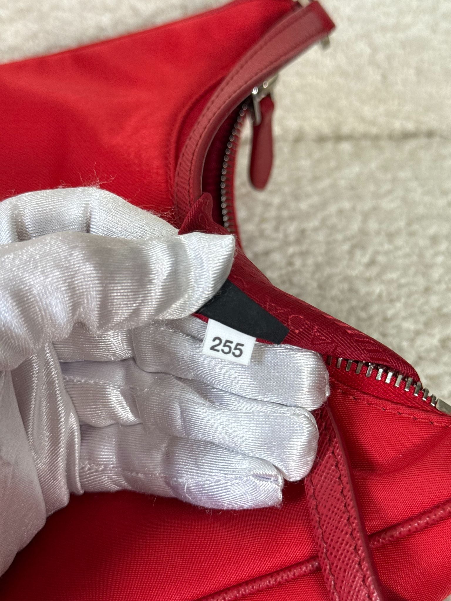 Prada Re-Edition 2005 in Red Re-Nylon and Saffiano Leather Trim Pochette