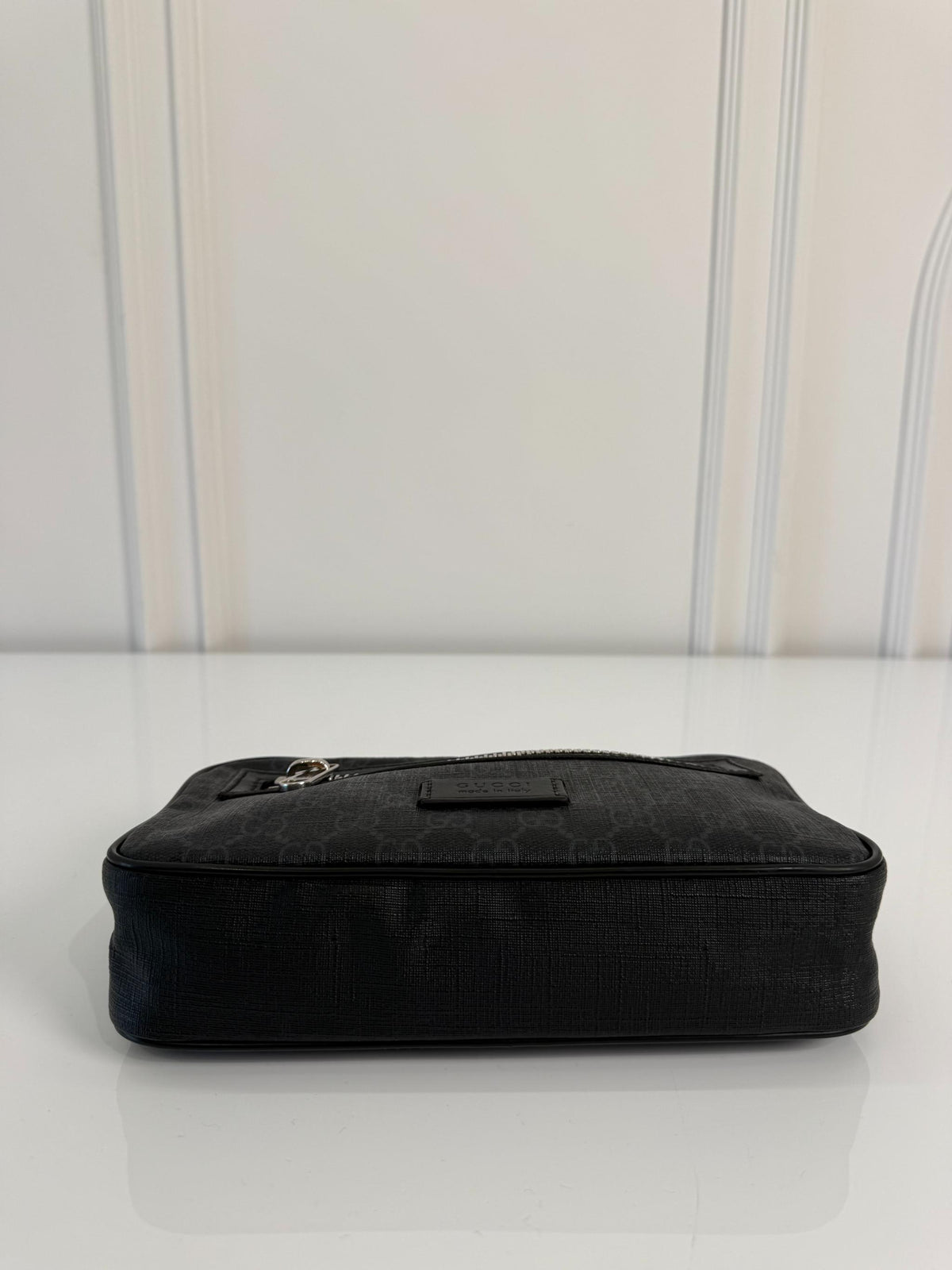 Gucci Black GG Supreme Coated Canvas Pouch