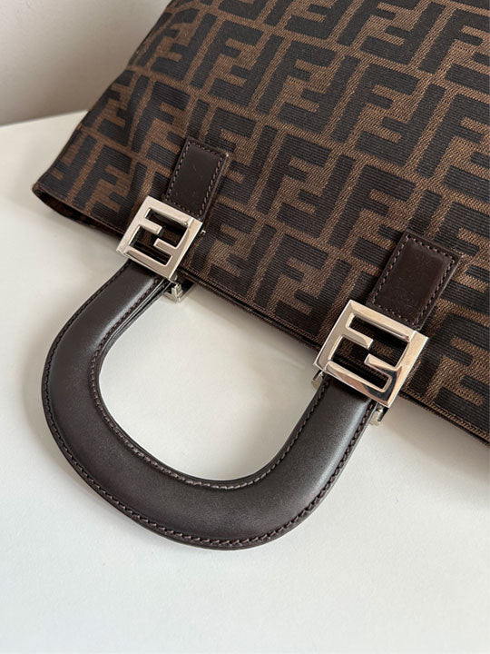 Fendi FF Zucca Canvas Small Top Handle Tote