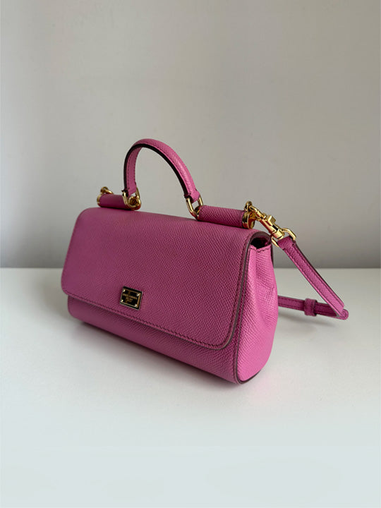 Dolce & Gabbana Pink Mini Sicily Crossbody Bag