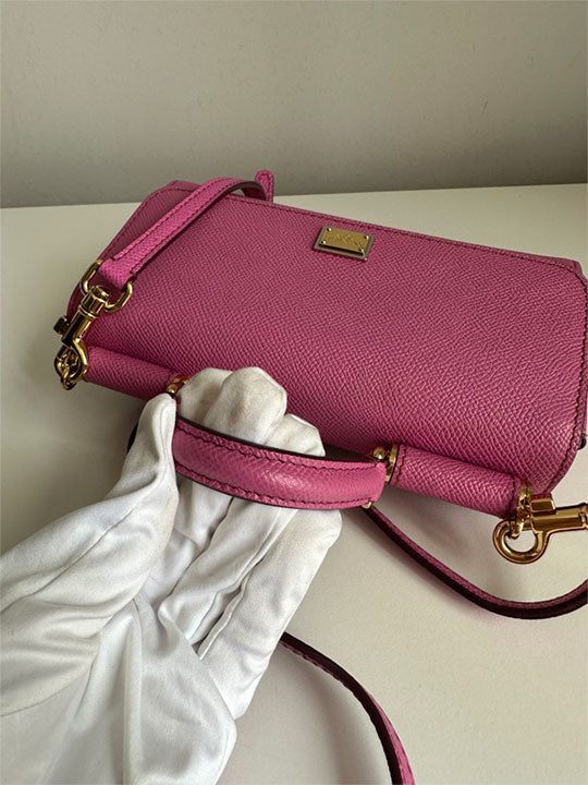 Dolce & Gabbana Pink Mini Sicily Crossbody Bag