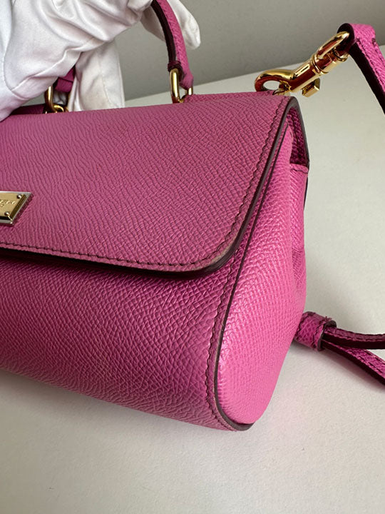 Dolce & Gabbana Pink Mini Sicily Crossbody Bag