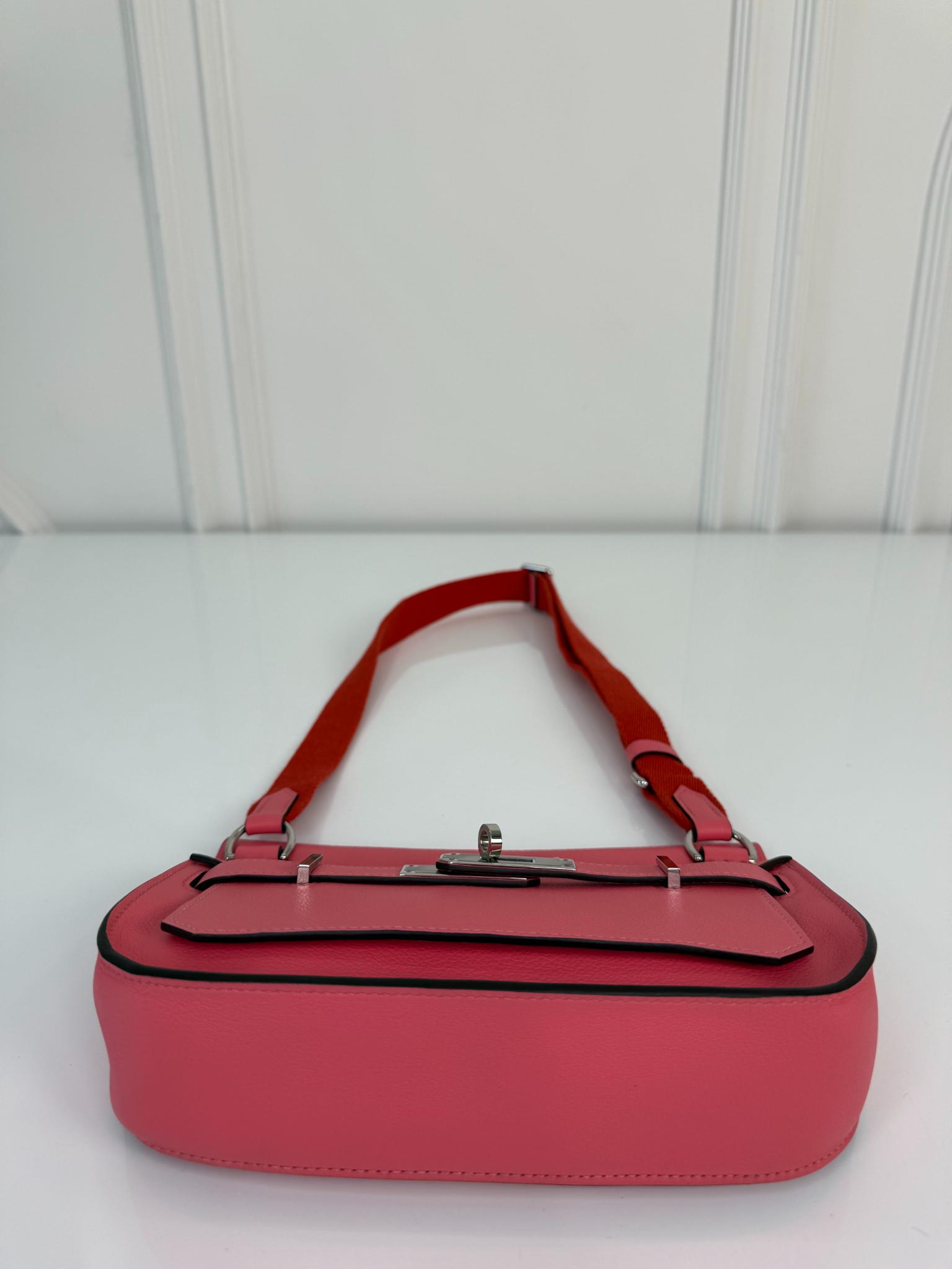 Hermès Mini Jypsière Rose Azalée Swift Palladium Hardware