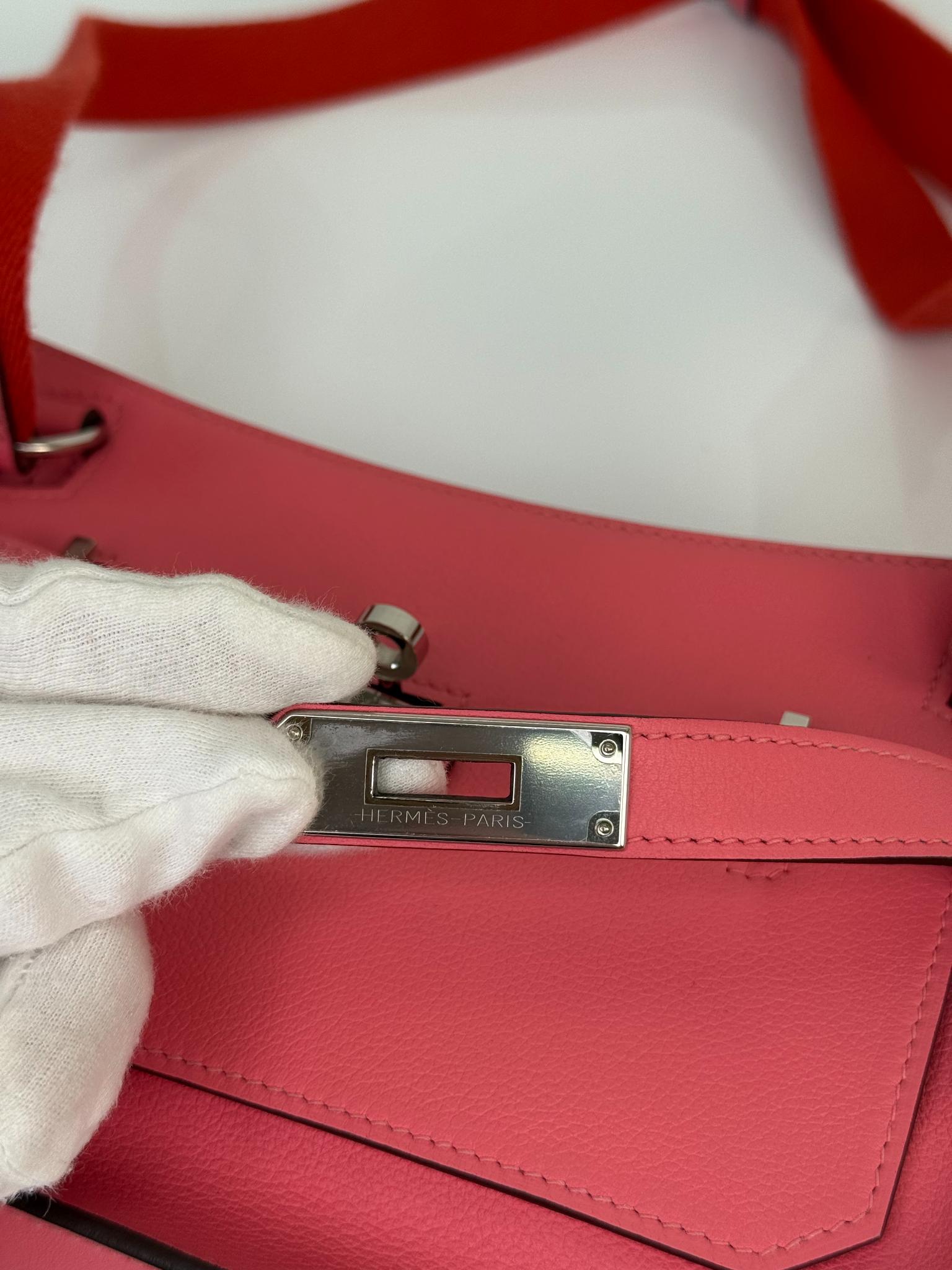 Hermès Mini Jypsière Rose Azalée Swift Palladium Hardware