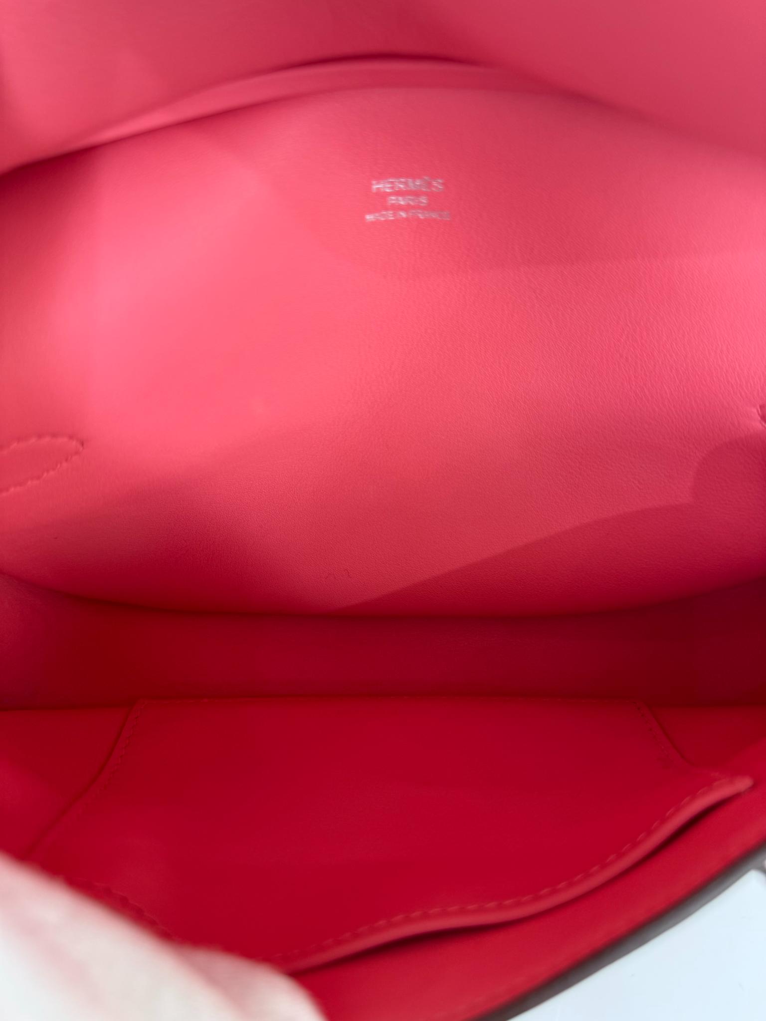 Hermès Mini Jypsière Rose Azalée Swift Palladium Hardware