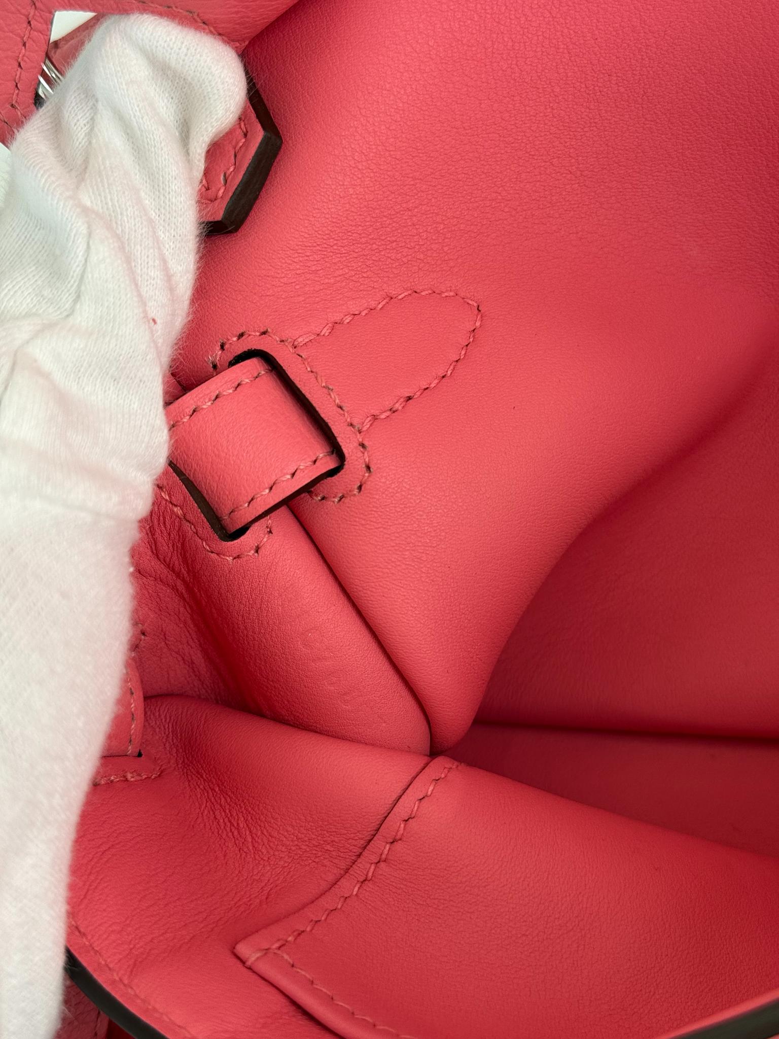 Hermès Mini Jypsière Rose Azalée Swift Palladium Hardware