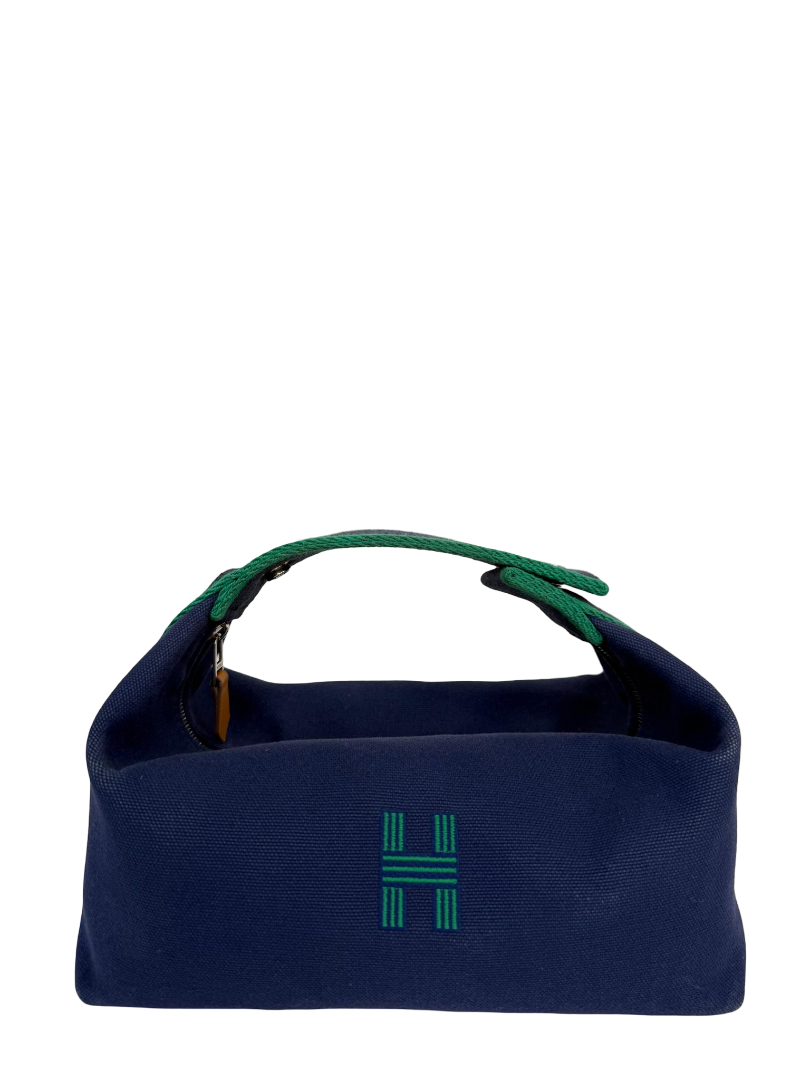 Hermès Bride-à-Brac Small Toiletry Pouch Royal Blue Canvas