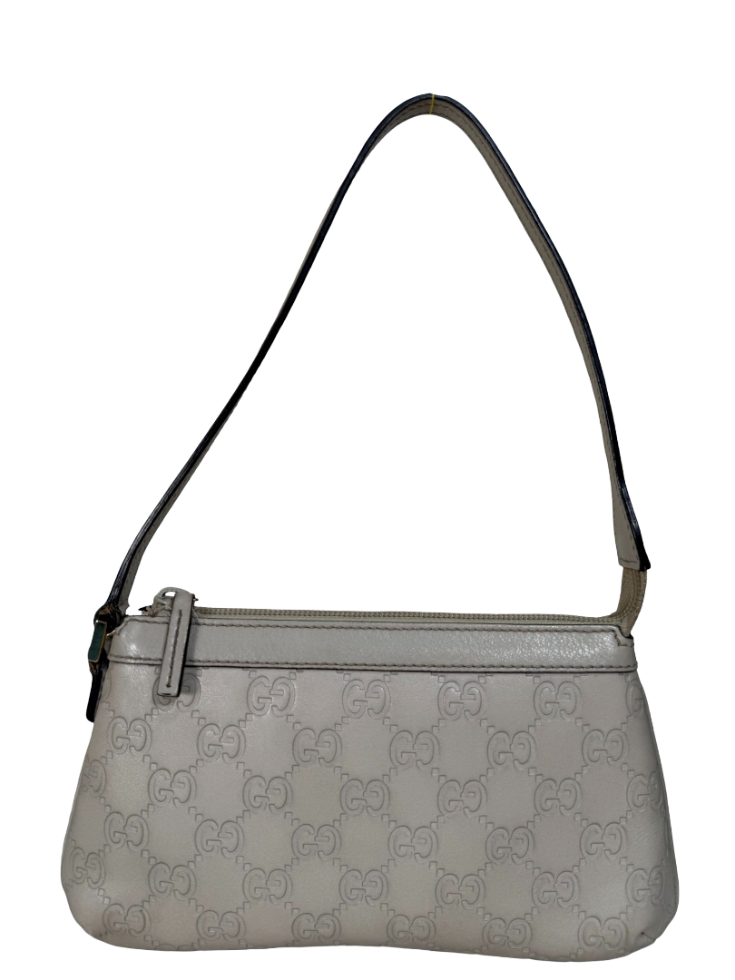 Gucci Guccissima Leather Pochette Ivory