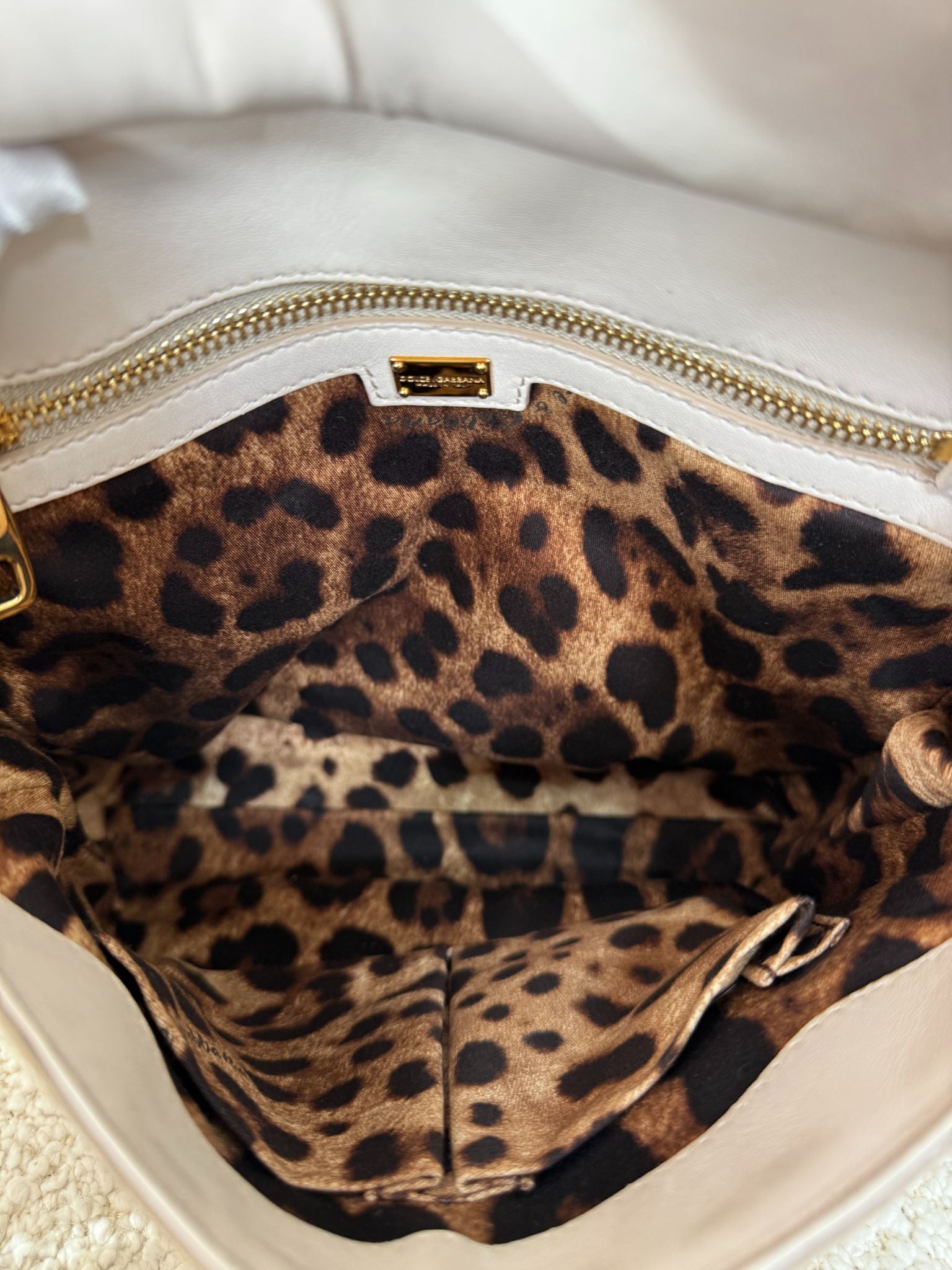 Dolce Gabbana Beige Python and Raffia Miss Sicily Top Handle Bag