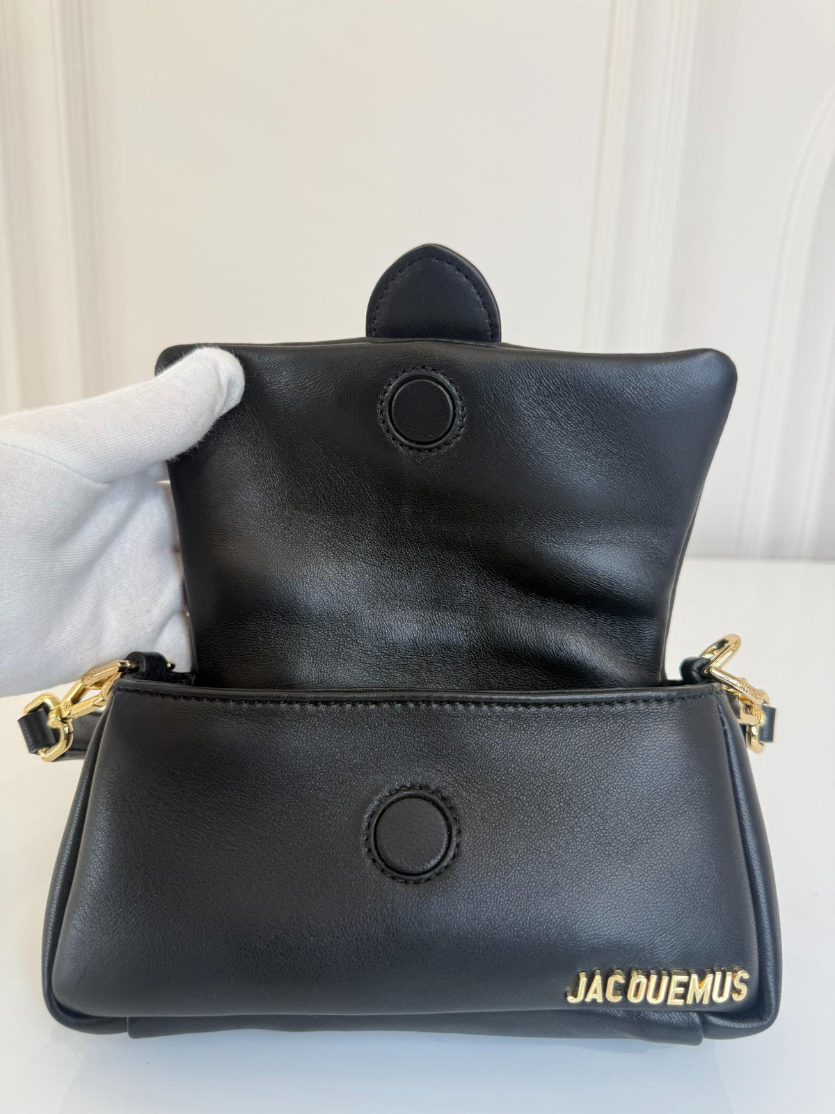 Jacquemus Le Petit Bambimou Black Padded Leather Shoulder Bag