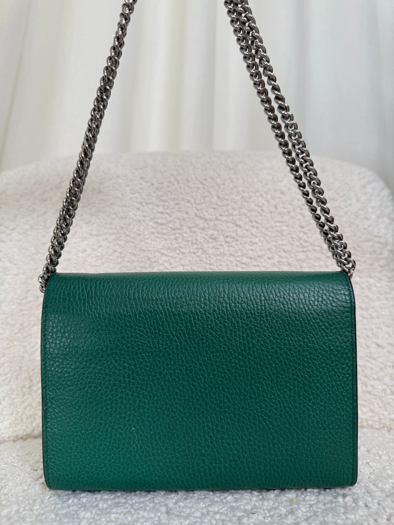 Gucci Green Leather Dionysus Chain Bag