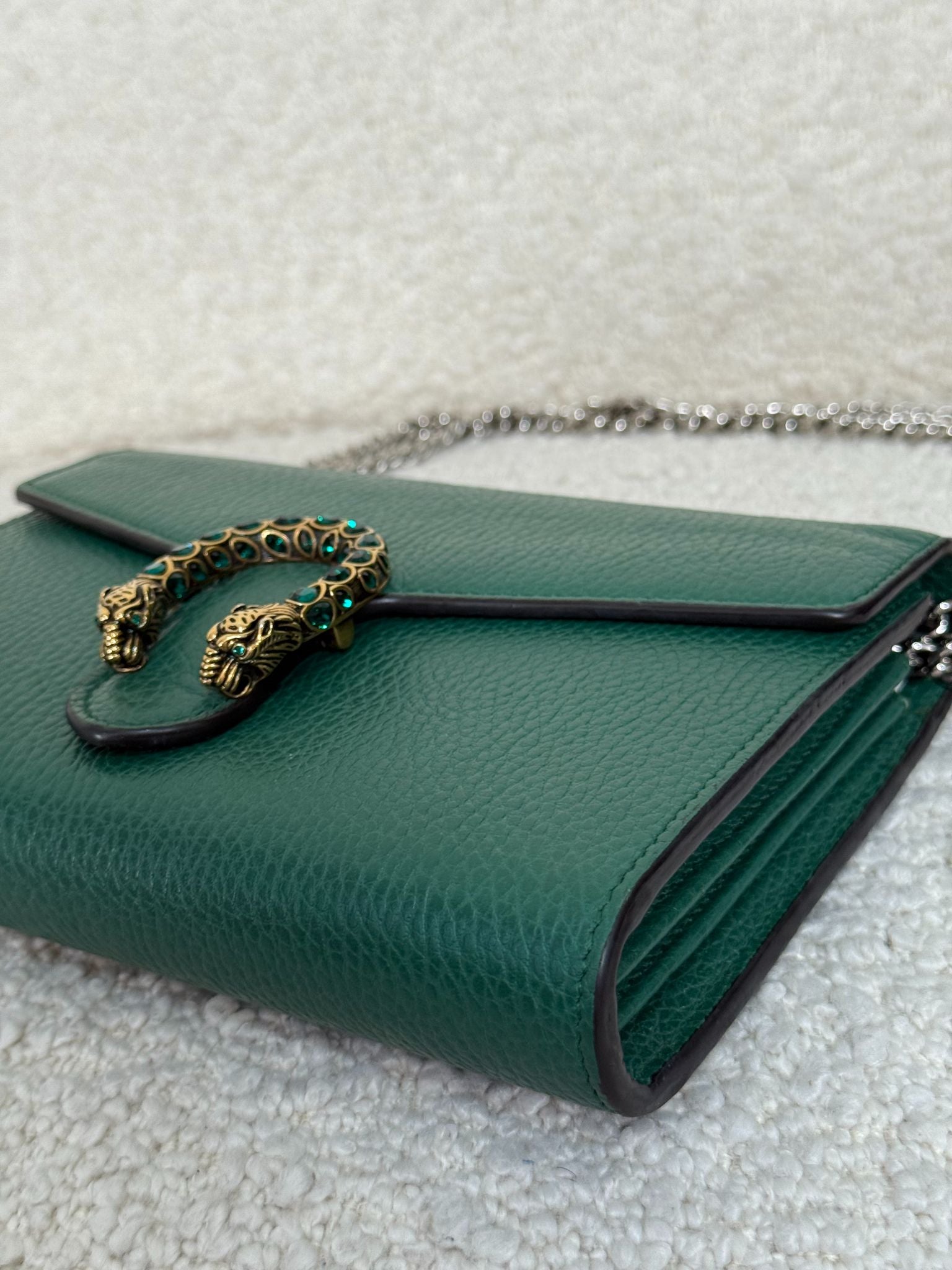 Gucci Green Leather Dionysus Chain Bag