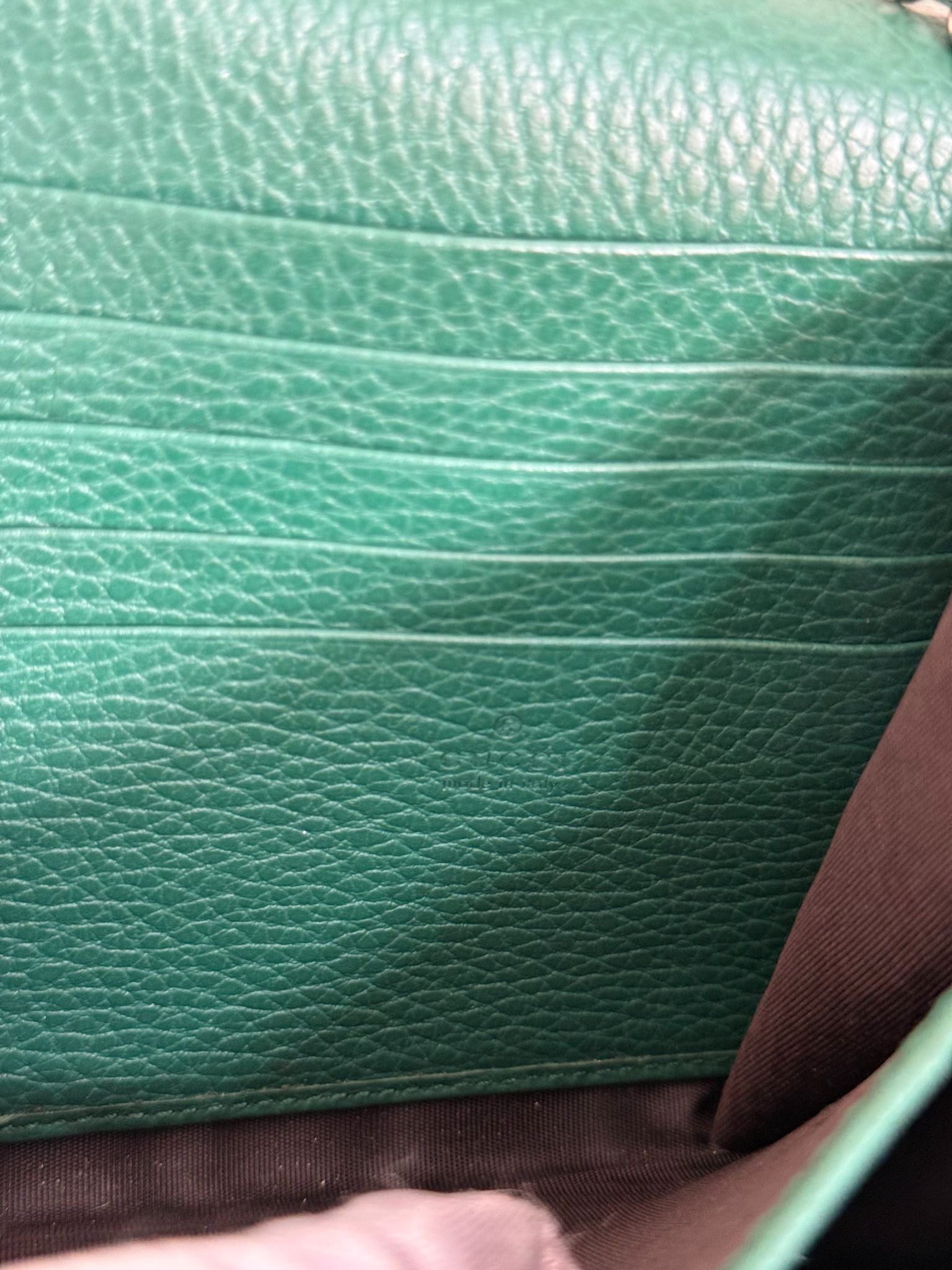 Gucci Green Leather Dionysus Chain Bag
