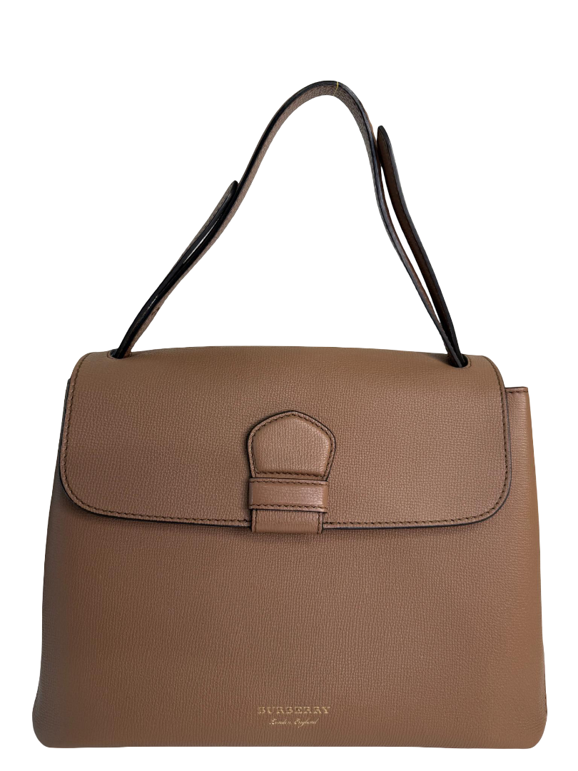 Burberry Brown Derby Leather House Check Camberley Satchel Bag