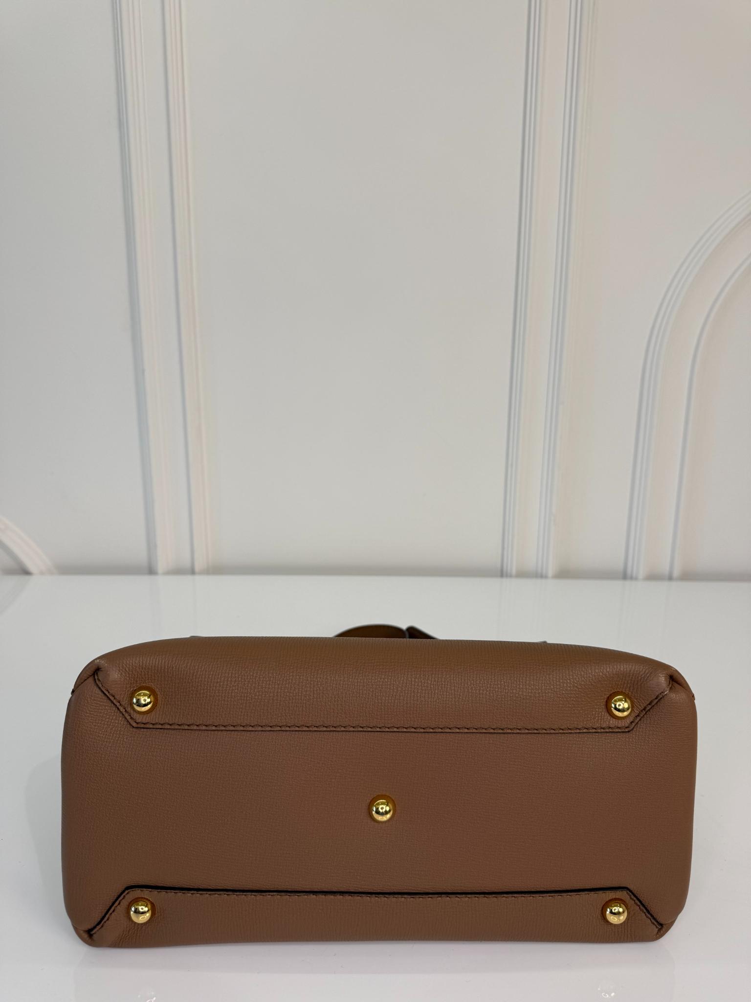 Burberry Brown Derby Leather House Check Camberley Satchel Bag