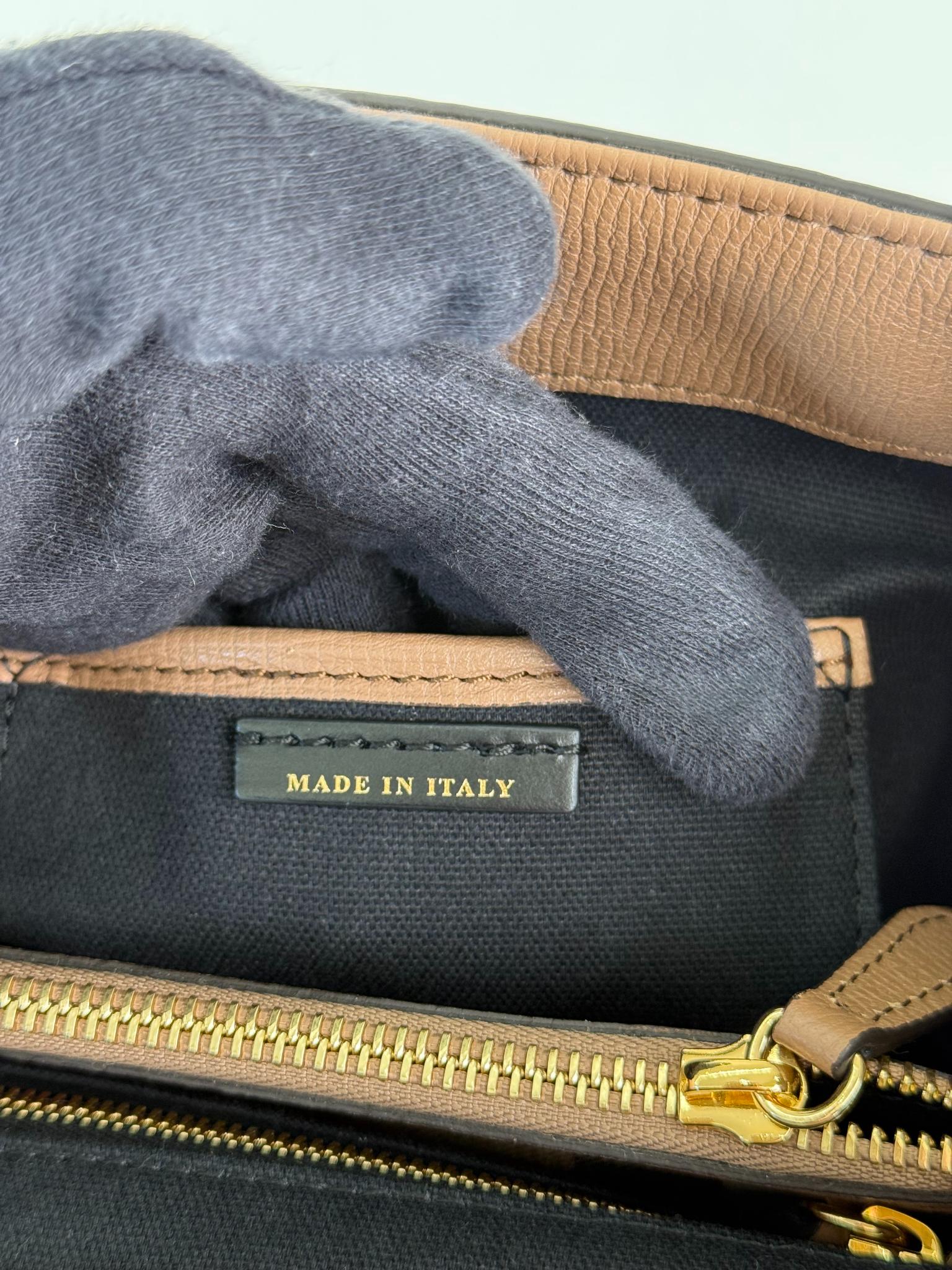 Burberry Brown Derby Leather House Check Camberley Satchel Bag