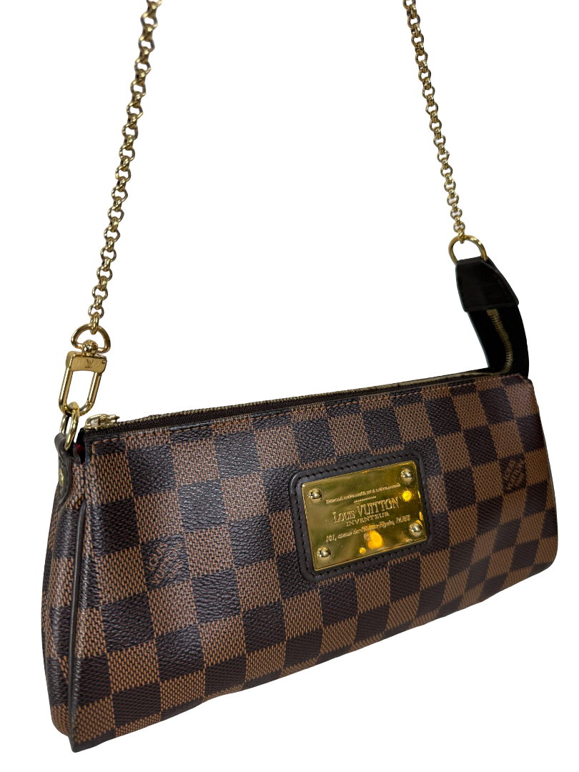Louis Vuitton Eva Pochette Damier Ebene Canvas