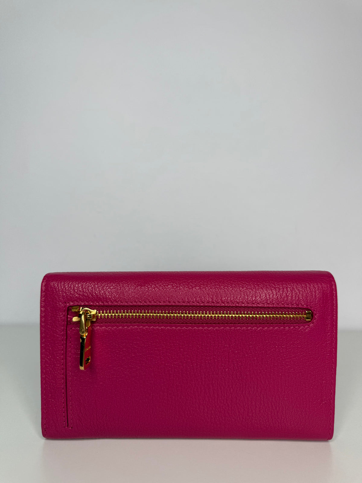 Miu Miu Fuchsia Leather Envelope Wallet