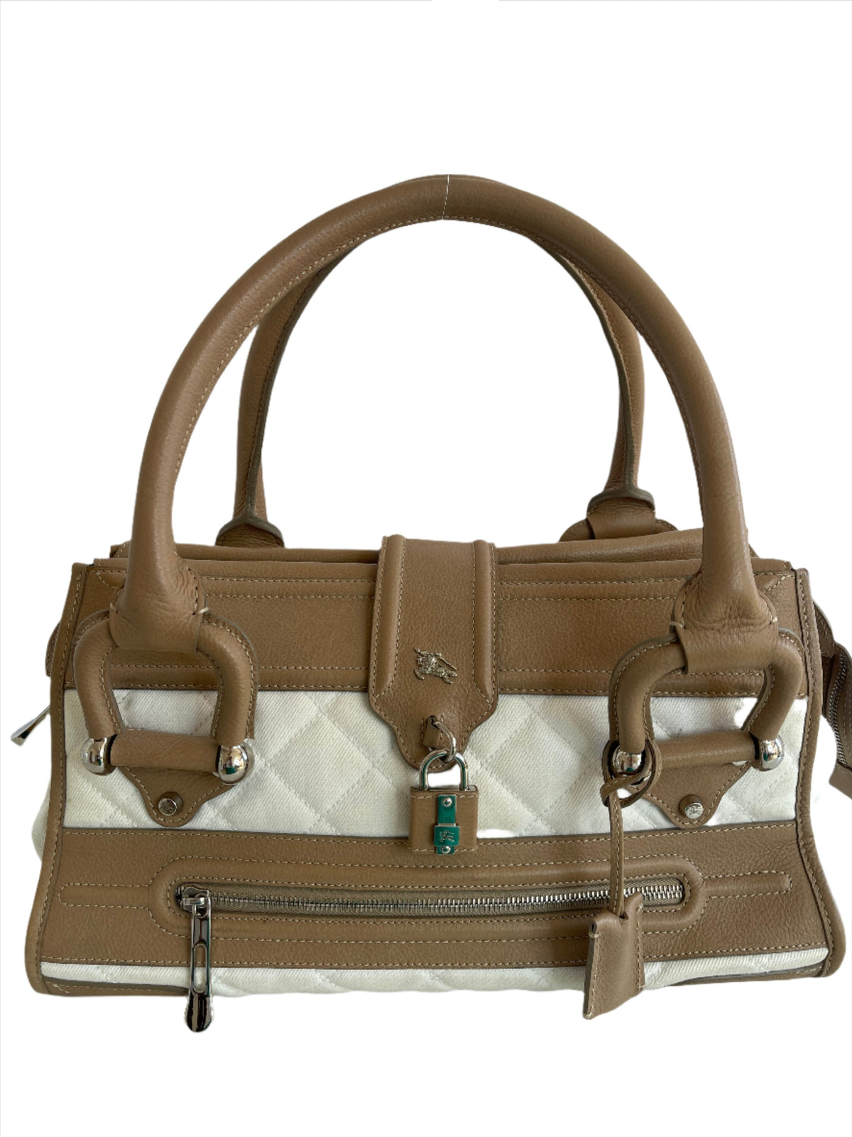 Burberry Quilted Canvas Manor Tote Bag