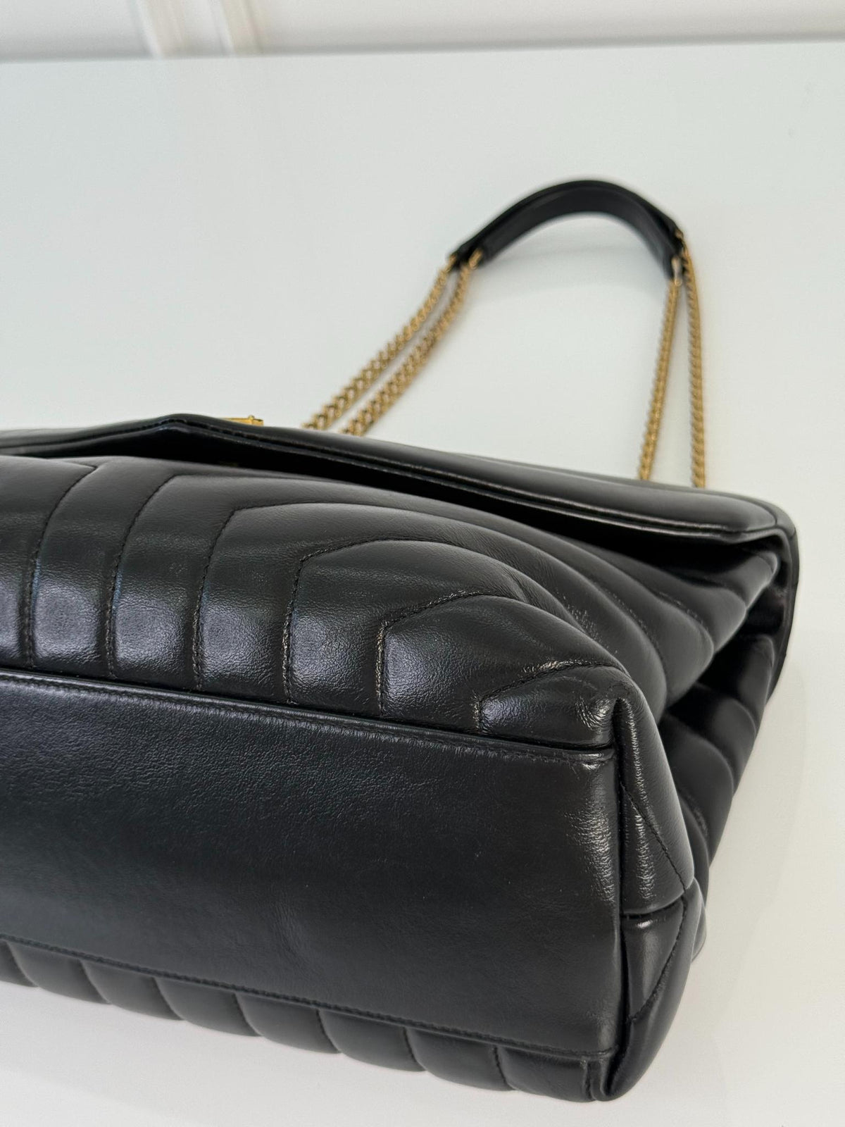 Saint Laurent LouLou Large Black Quilted Shoulder Bag