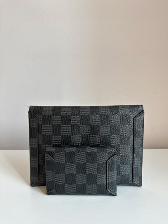 Louis Vuitton Damier Graphite Alpha Double Pouches