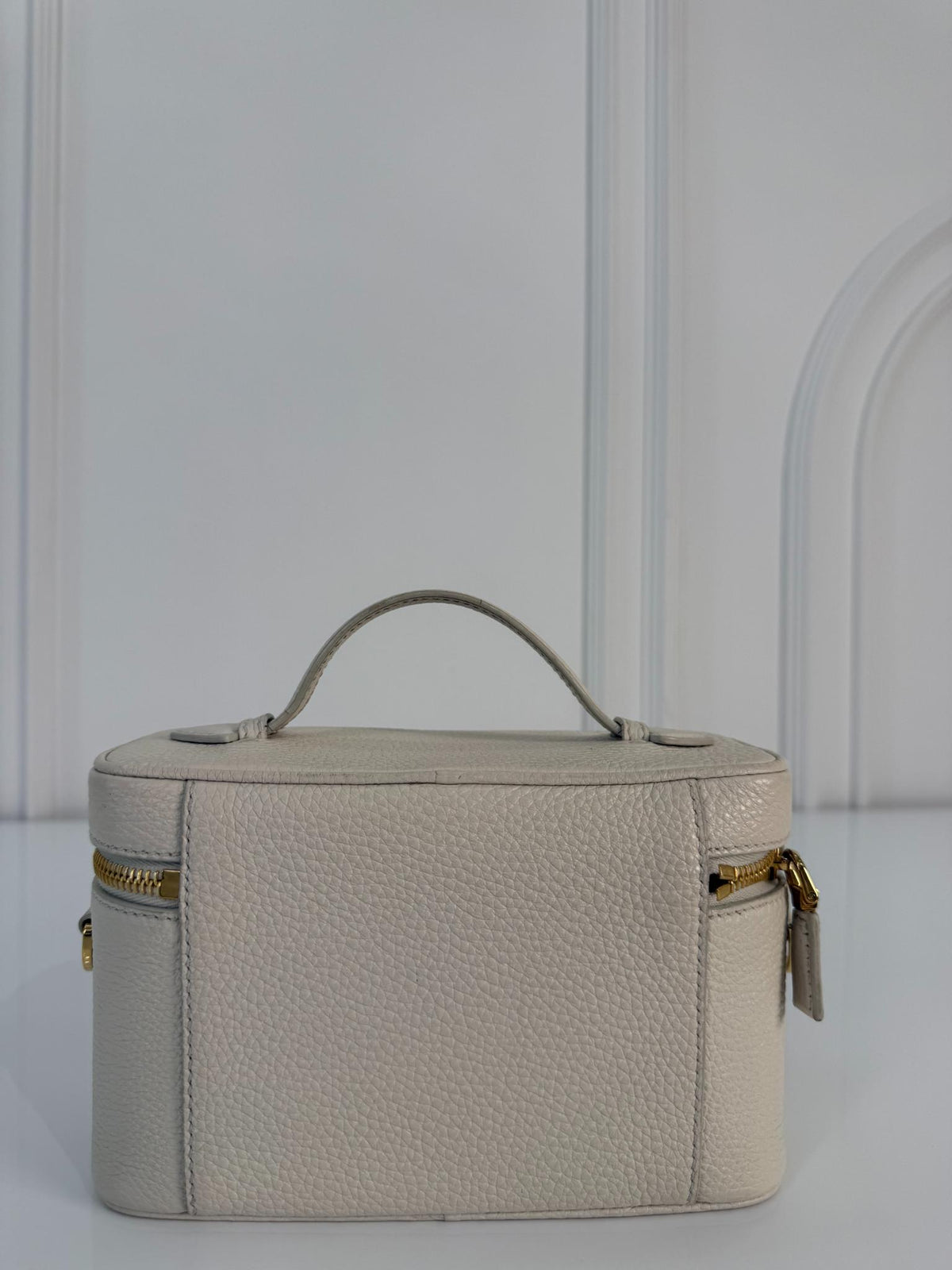 Prada Mini Vitello Daino Vanity Bag Ivory