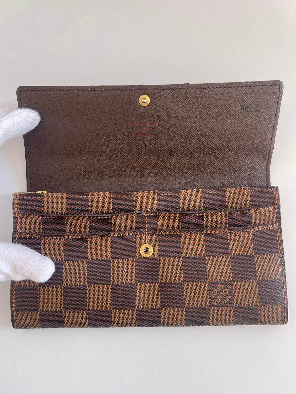 Louis Vuitton Damier Ebene Sarah Wallet