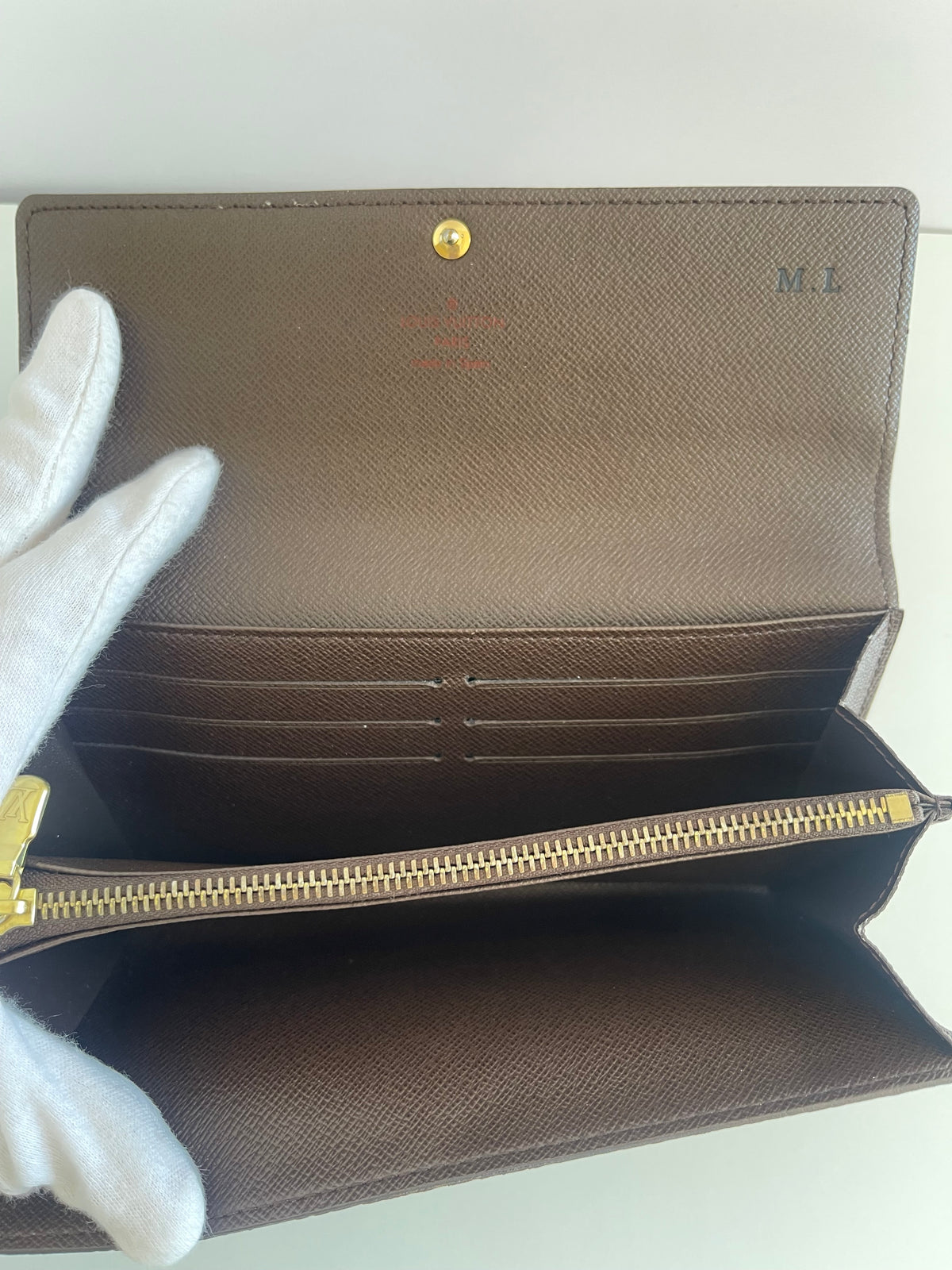 Louis Vuitton Damier Ebene Sarah Wallet
