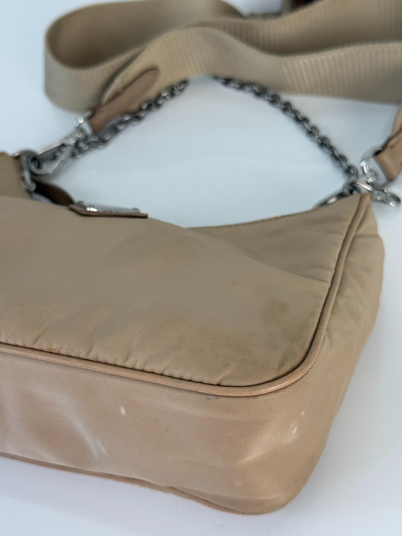 Prada Re-Edition 2005 Re-Nylon Beige Crossbody Bag