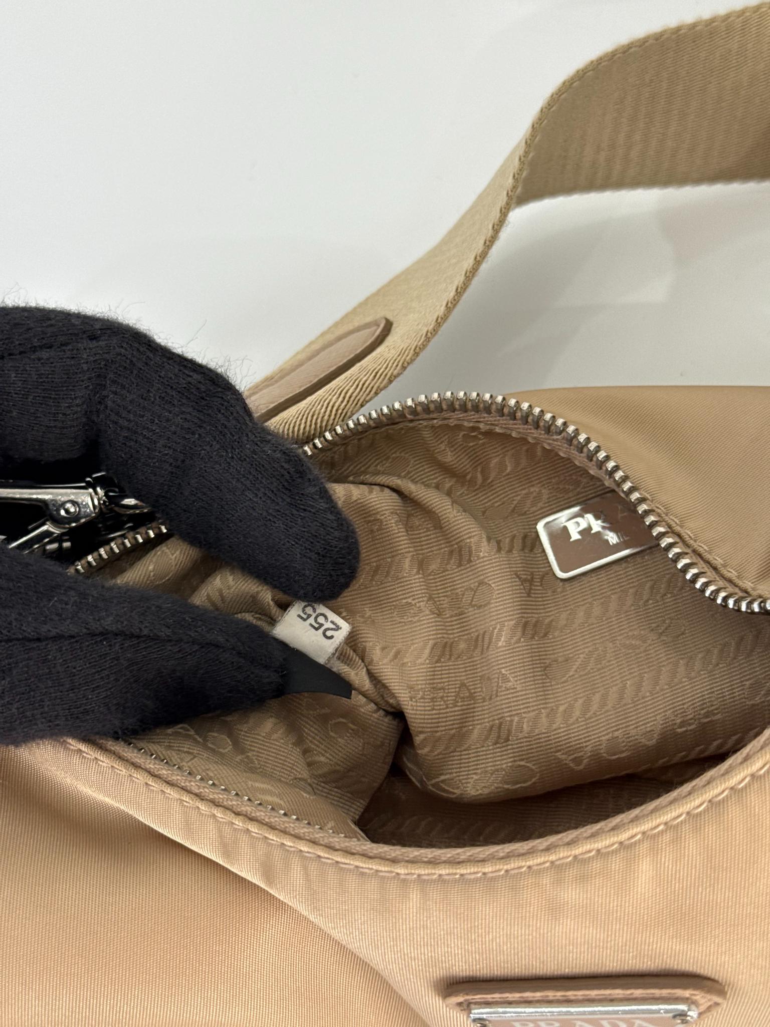 Prada Re-Edition 2005 Re-Nylon Beige Crossbody Bag