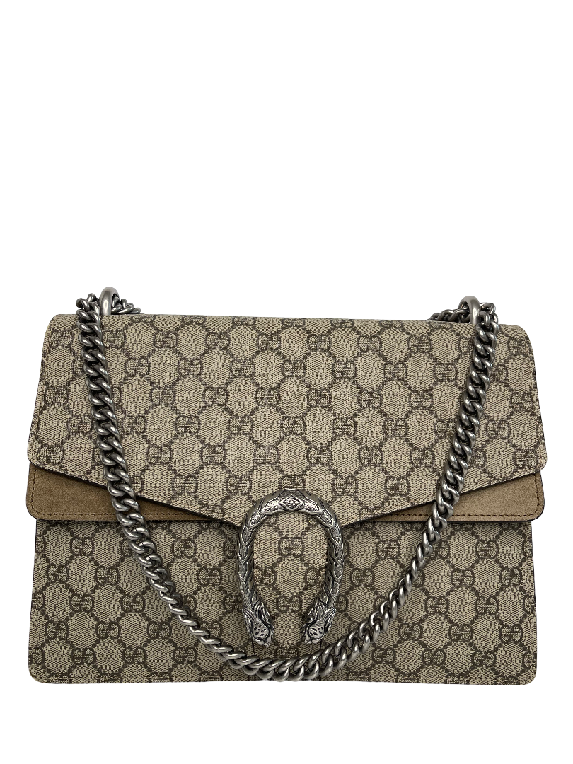 Gucci GG Dionysus Beige And Ebony GG Supreme Coated Canvas Small
