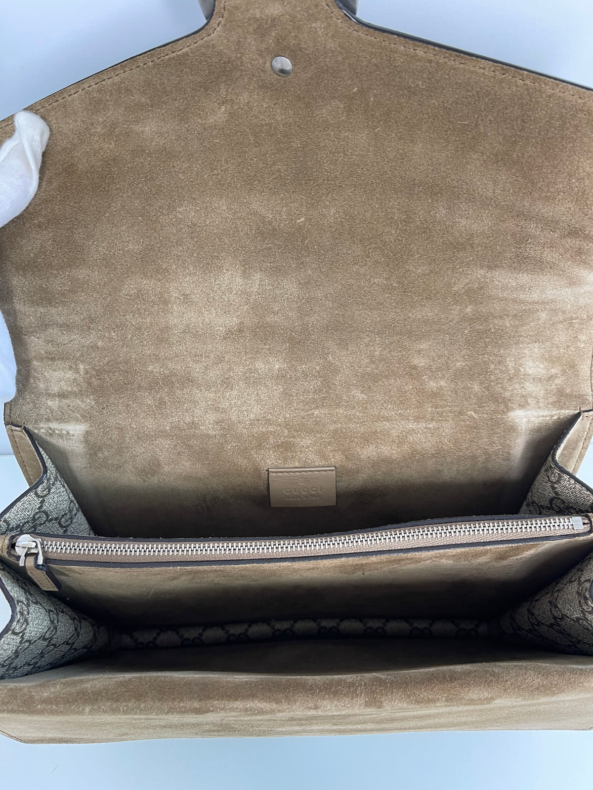 Gucci GG Dionysus Beige And Ebony GG Supreme Coated Canvas Small