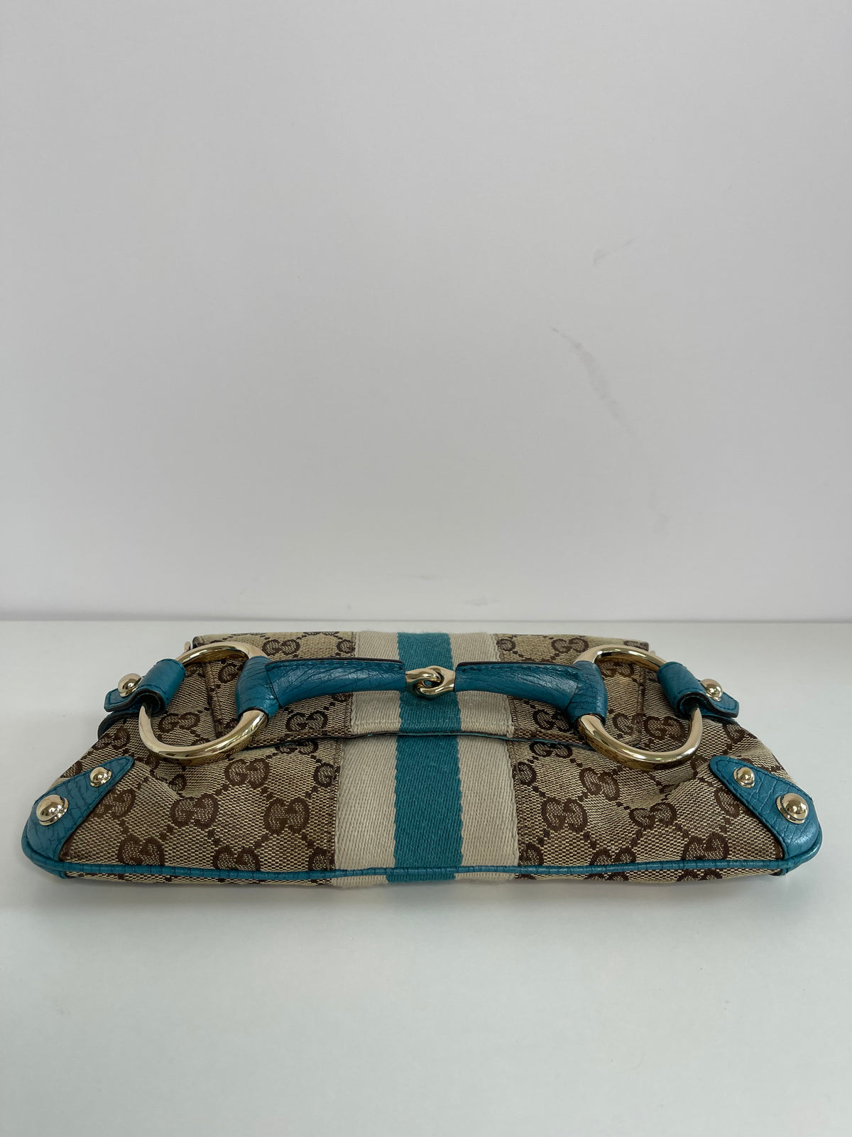 Rare Gucci Horsebit GG Clutch Pochette Chain