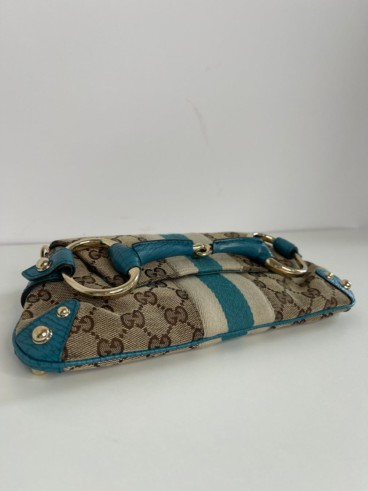 Rare Gucci Horsebit GG Clutch Pochette Chain