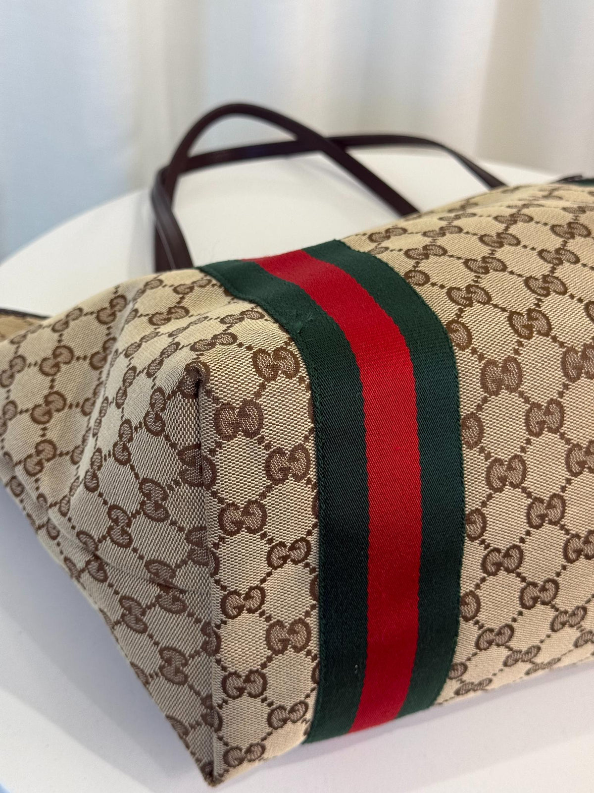 Gucci Beige/Ebony GG Canvas Jolie Tote Bag