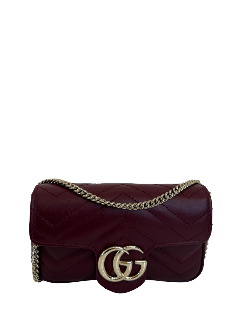 Gucci GG Marmont Rosso Ancora Leather Mini Shoulder Bag