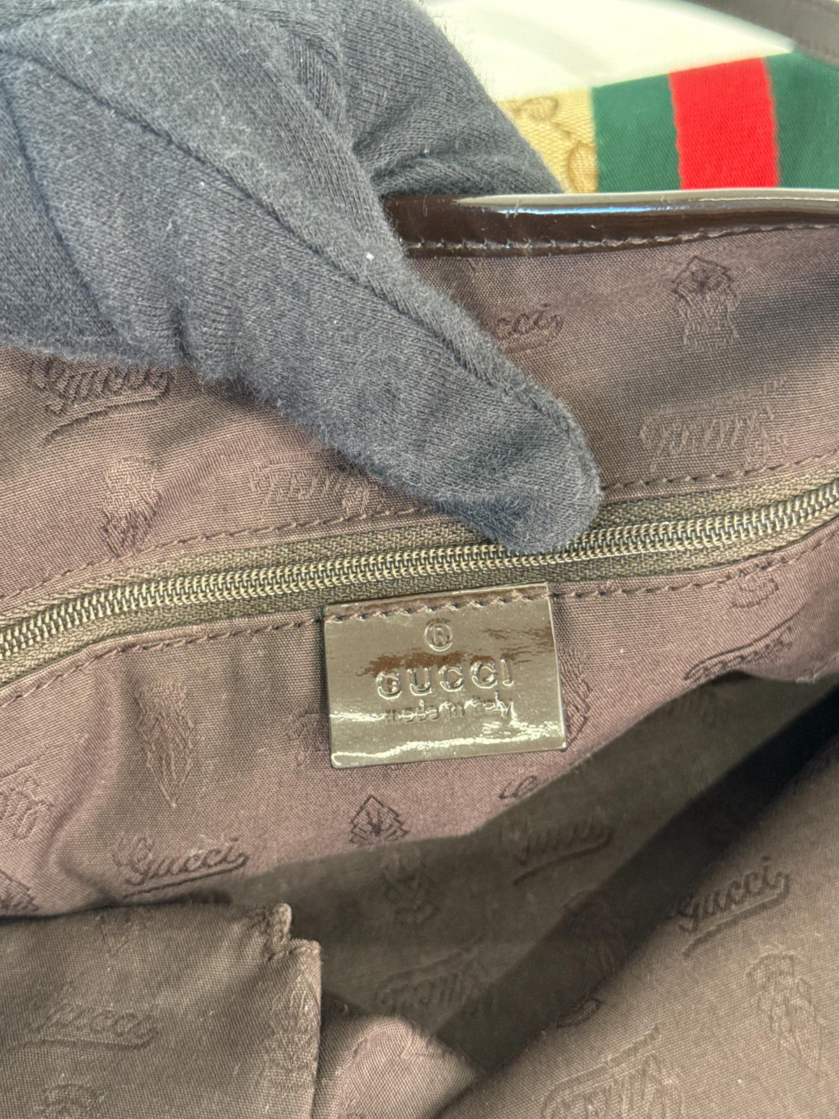 Gucci Beige/Ebony GG Canvas Jolie Tote Bag