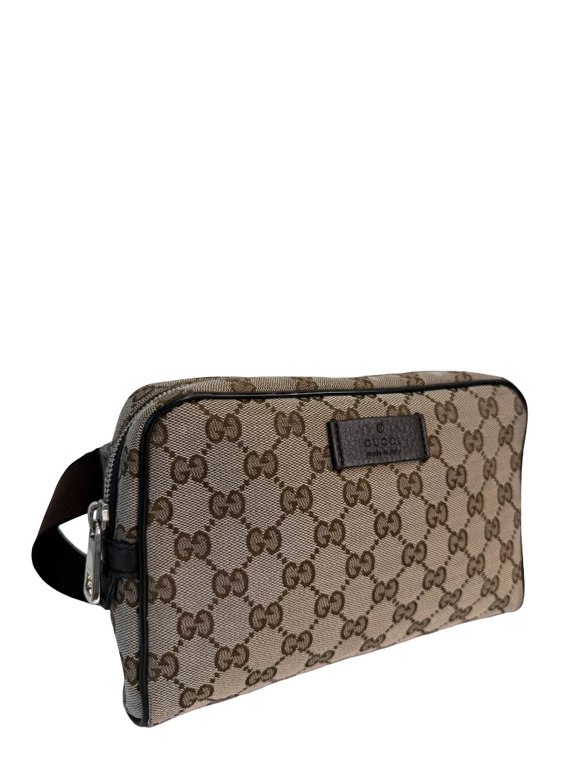 Gucci Men's Beige/Ebony GG Canvas Waist Belt Bag