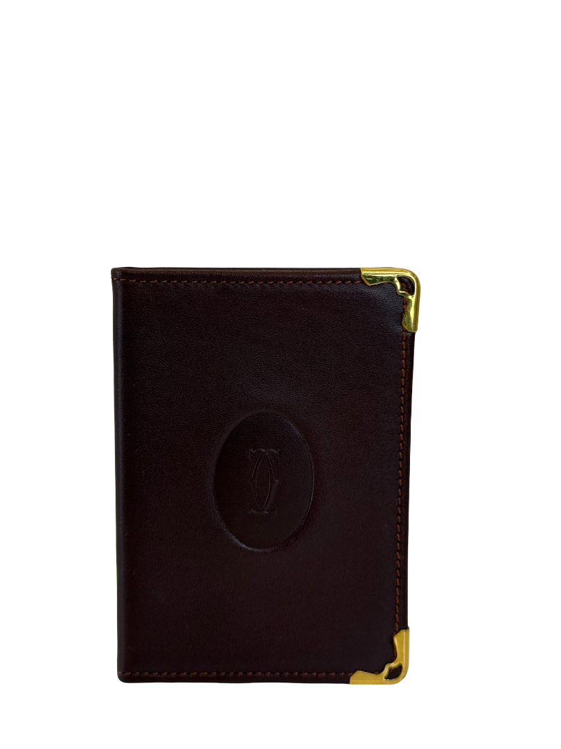 Cartier Burgundy Leather Must De Cartier Photo/Card Holder