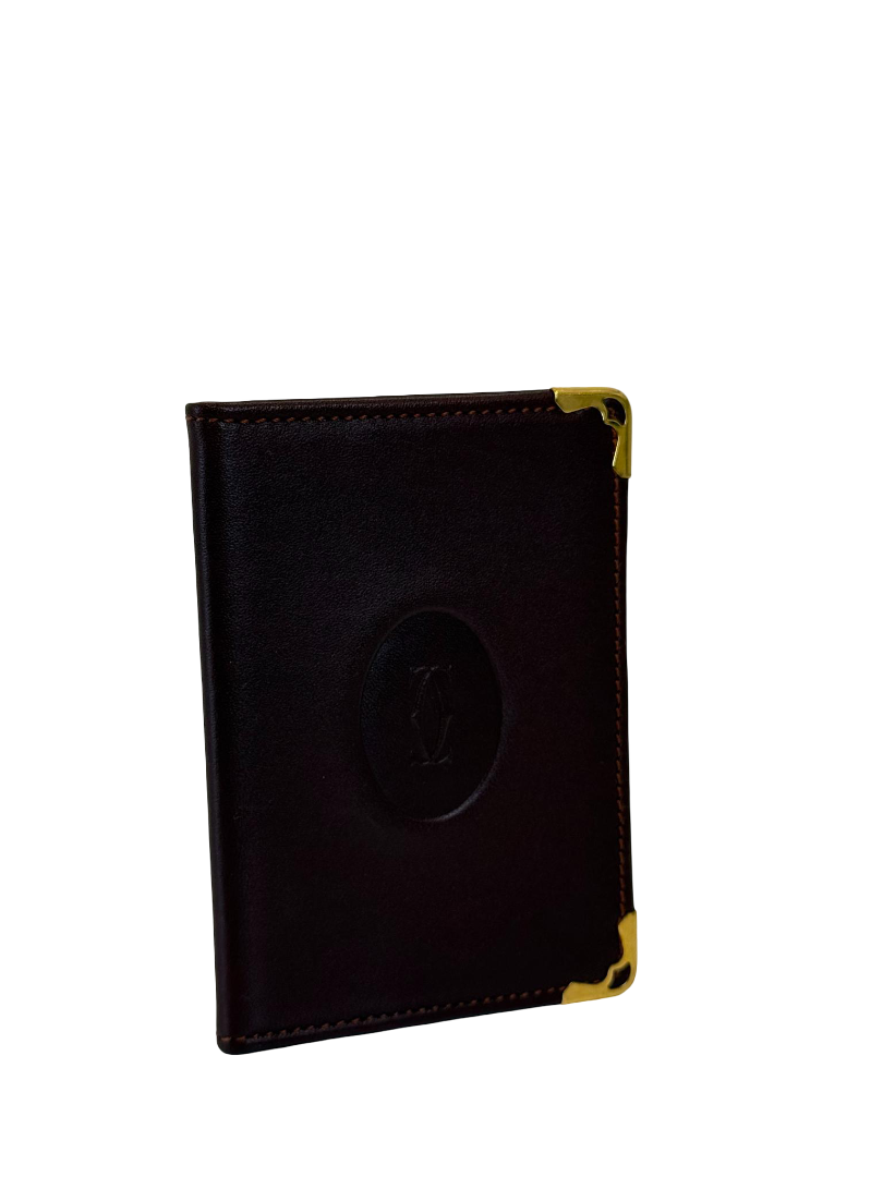 Cartier Burgundy Leather Must De Cartier Photo/Card Holder