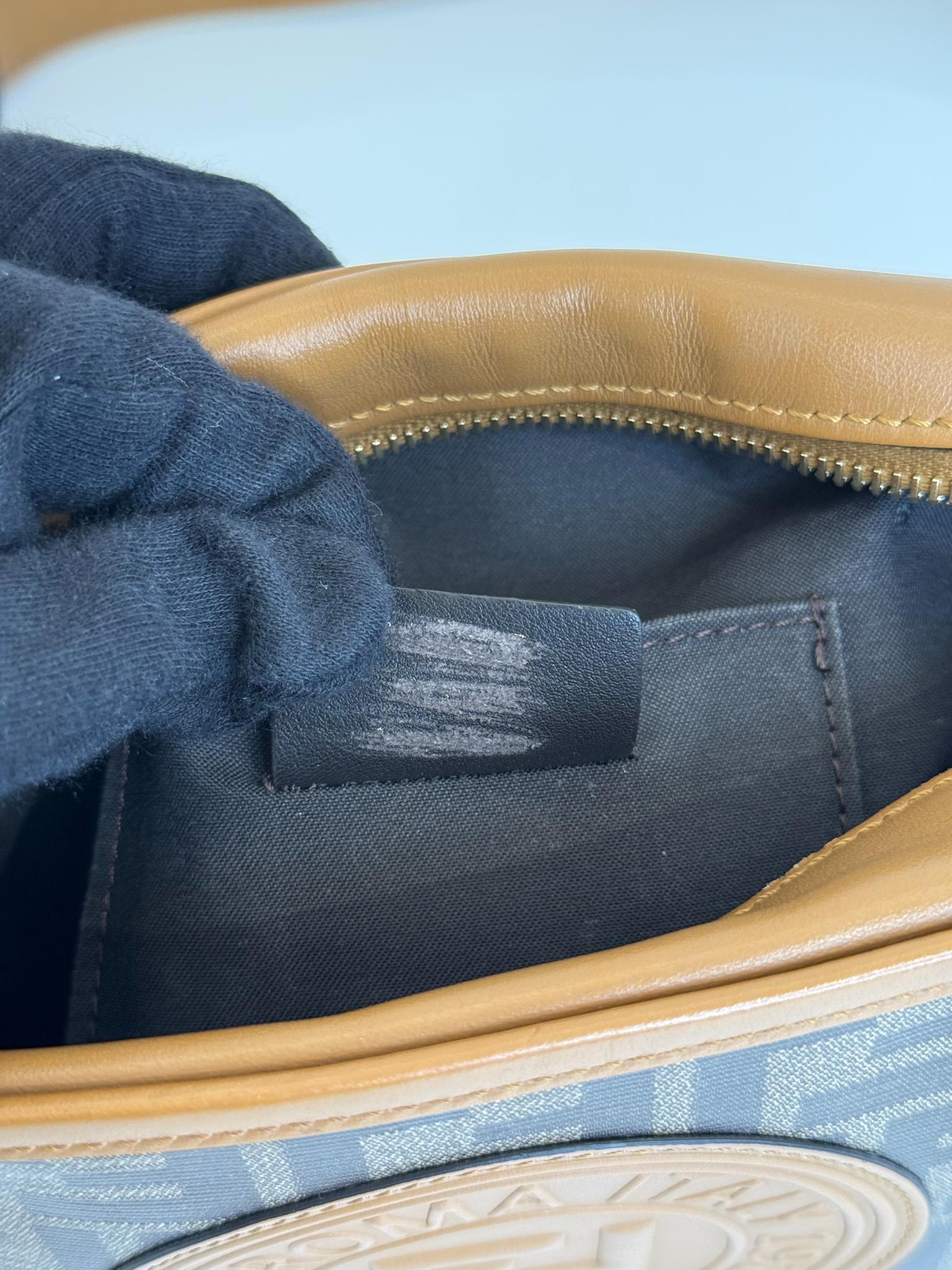 Fendi Small FF Logo Stamp Camera Bag Brown Zucca Coated Canvas