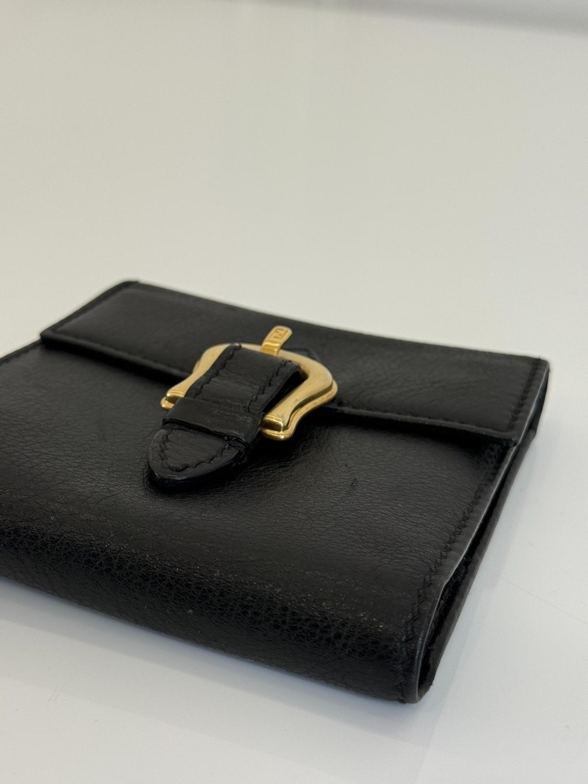 Fendi Vintage Black Leather Wallet